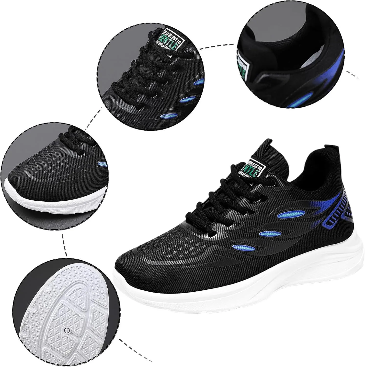 2023 Men's New Flyweave Sneakers Soft Sole Casual Shoes Mesh Men's Breathable Mesh Casual Light Outdoor Hiking Shoes