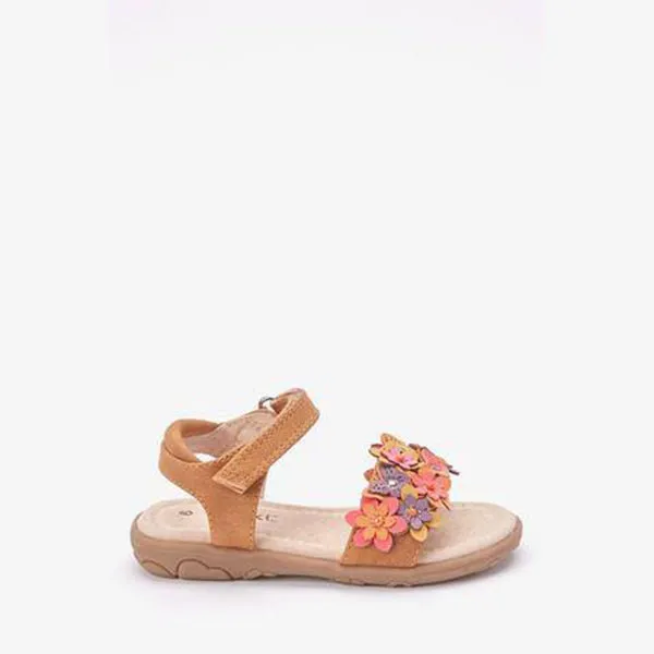 3D Flower Tan Sandals
