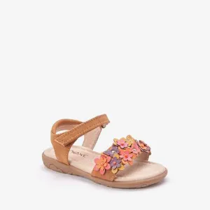 3D Flower Tan Sandals