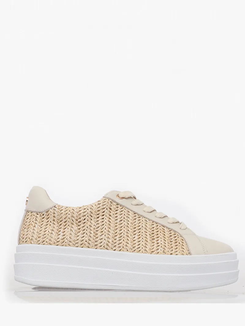 Alfie & Evie - Imogen Raffia Trainer