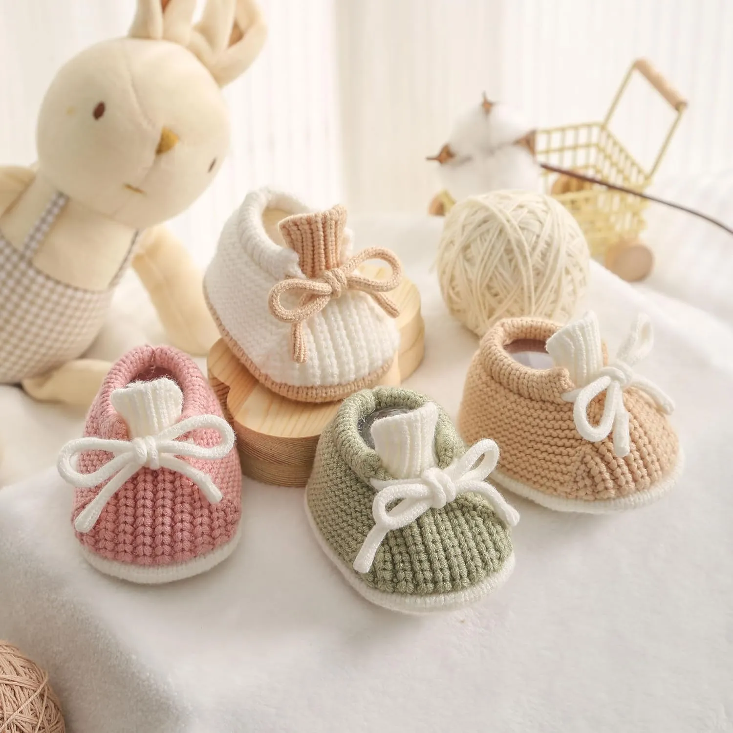 Baby Booties Newborn Baby Boots Cozy Toddler First Walker Shoes Soft for Infant Boys Girls