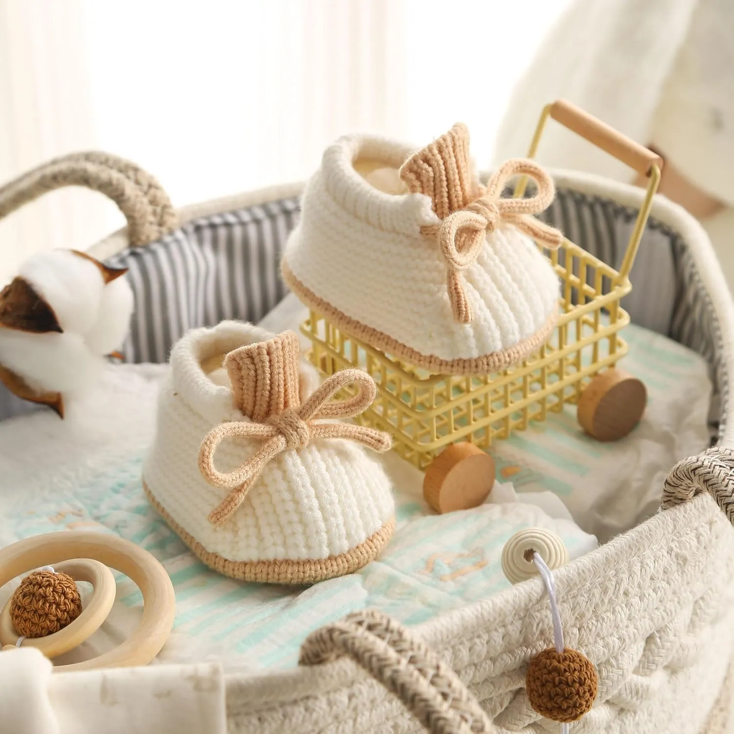 Baby Booties Newborn Baby Boots Cozy Toddler First Walker Shoes Soft for Infant Boys Girls
