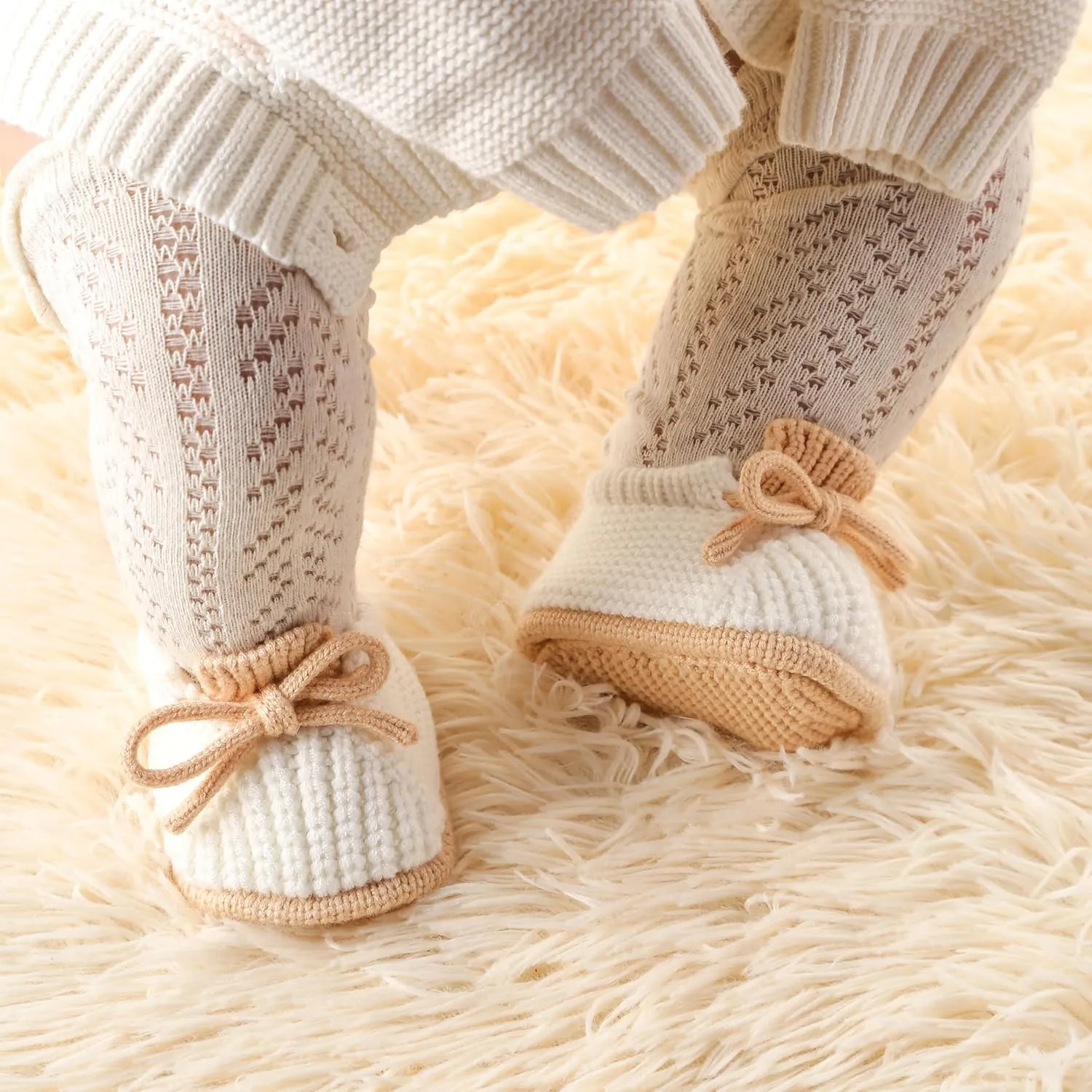 Baby Booties Newborn Baby Boots Cozy Toddler First Walker Shoes Soft for Infant Boys Girls