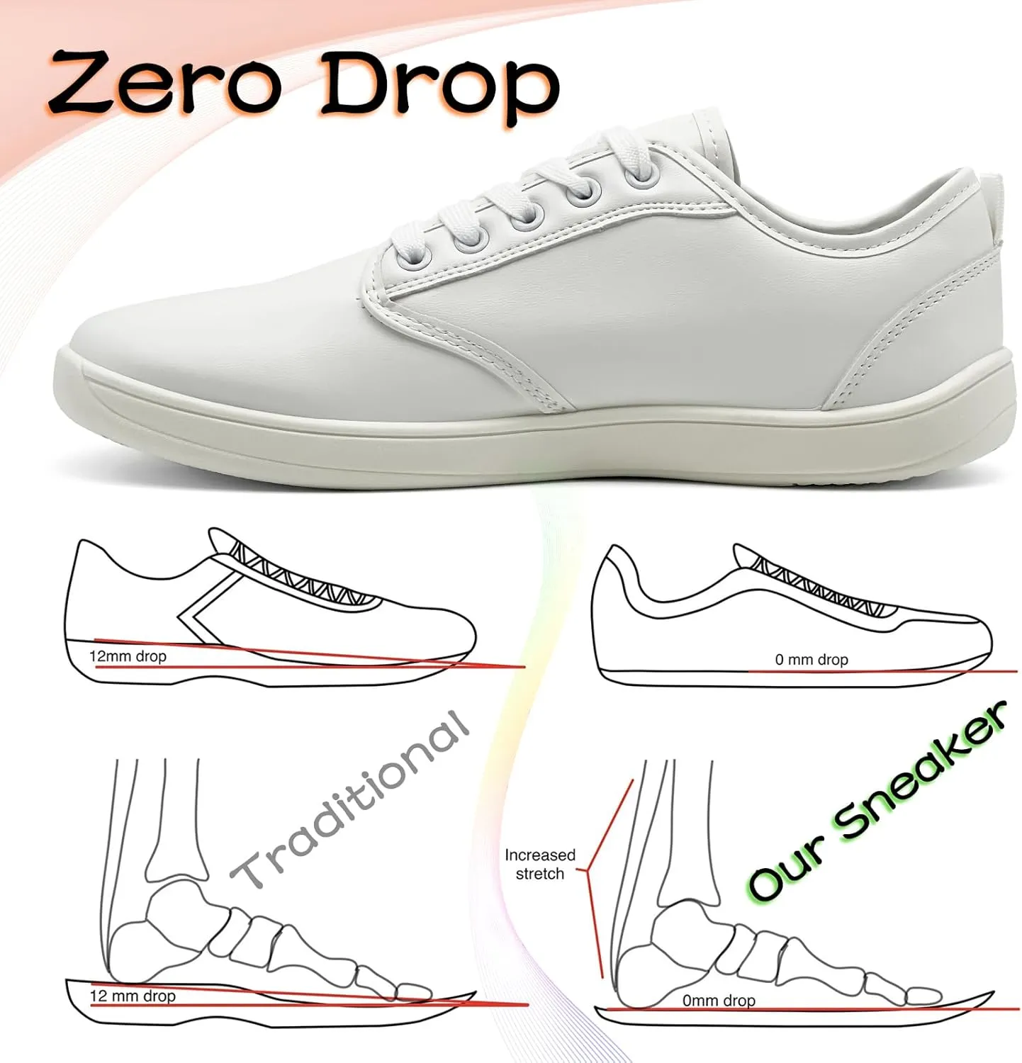 Barefoot Shoes Men Women Zero Drop Minimalist Soft Feel Wide Toe Box Non-Slip Comfortable Walking & Hiking Sneakers