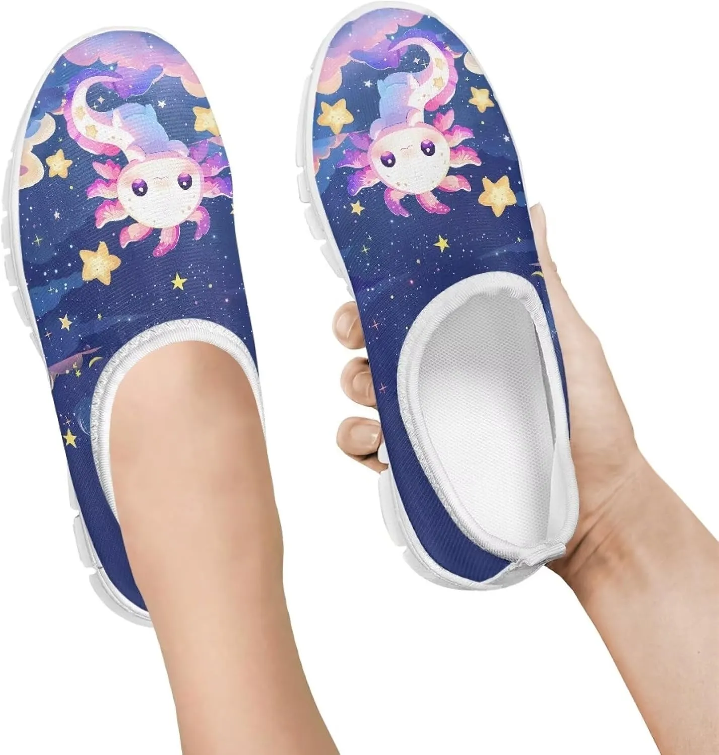 Big Kids Girls Slip on Shoes Size 11.5-4 for Casual Gym Low Top Design