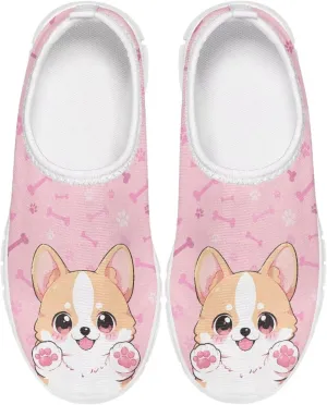Big Kids Girls Slip on Shoes Size 11.5-4 for Casual Gym Low Top Design