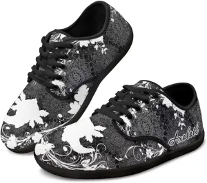 Binienty Barefoot Shoes Women Zero Drop Sole Lace up Walking Shoes Fashion Wide Width Sneakers Cozy Sports Shoe