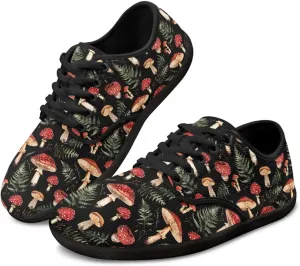 Binienty Womens Lace Up Barefoot Shoes Zero Drop Cozy Breathable Walking Flat Shoes Non Slip Casual Work Shoe