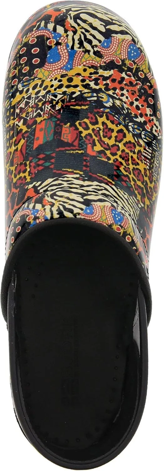 BJORK Swedish Comfort Women's Professional Printed Leather Clogs