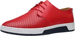 BORAMAX Men's Casual Non-Slip Oxford Shoes -Men's Flat Fashion Breathable Business Formal Dress Sneakers Dress Shoes for Men