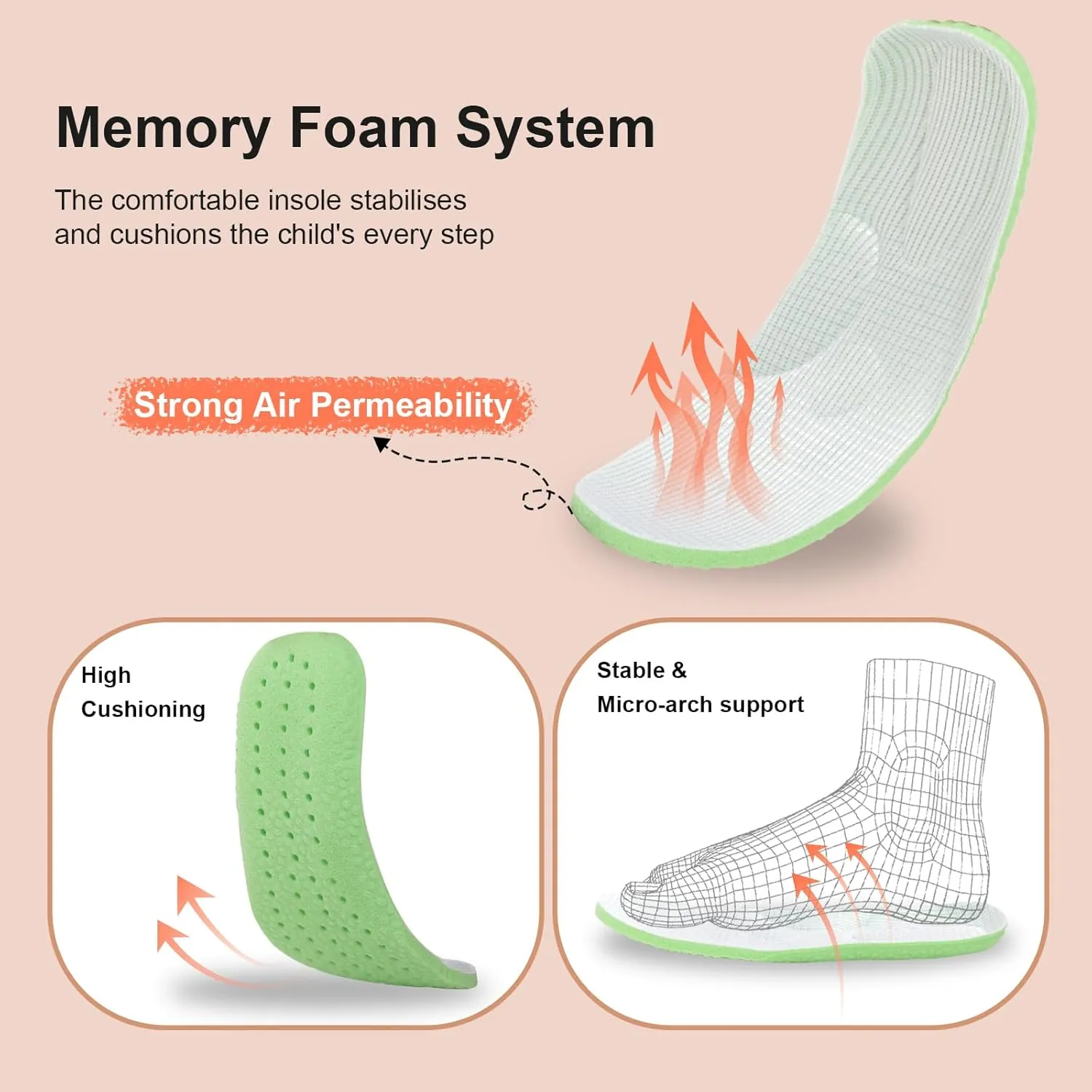 Boys Girls Sneakers Kids Lightweight Slip On Athletic Running Walking Sports Shoes Lace-up Breathable Tennis Shoes for Toddler/Little Kid/Big Kid