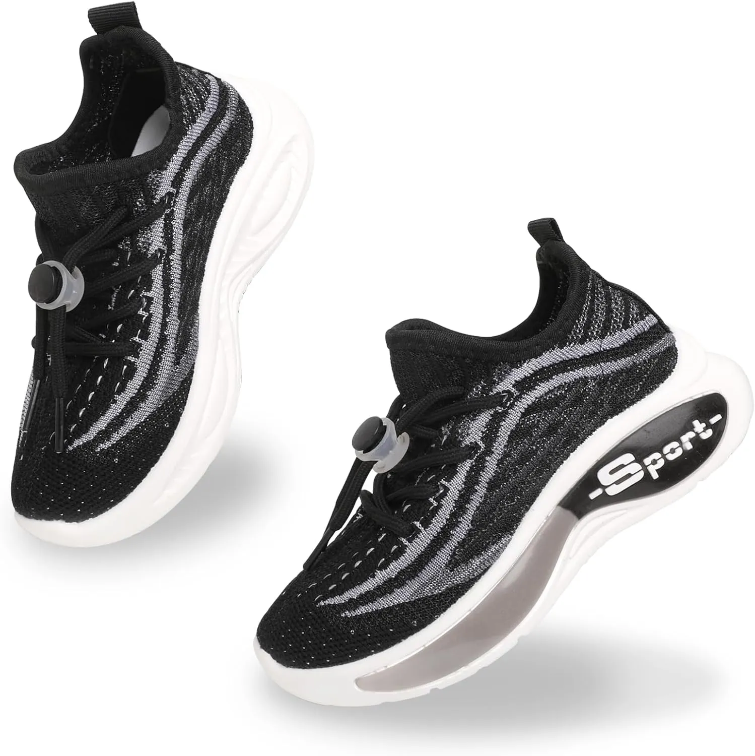 Boys Girls Sneakers Kids Lightweight Slip On Athletic Running Walking Sports Shoes Lace-up Breathable Tennis Shoes for Toddler/Little Kid/Big Kid