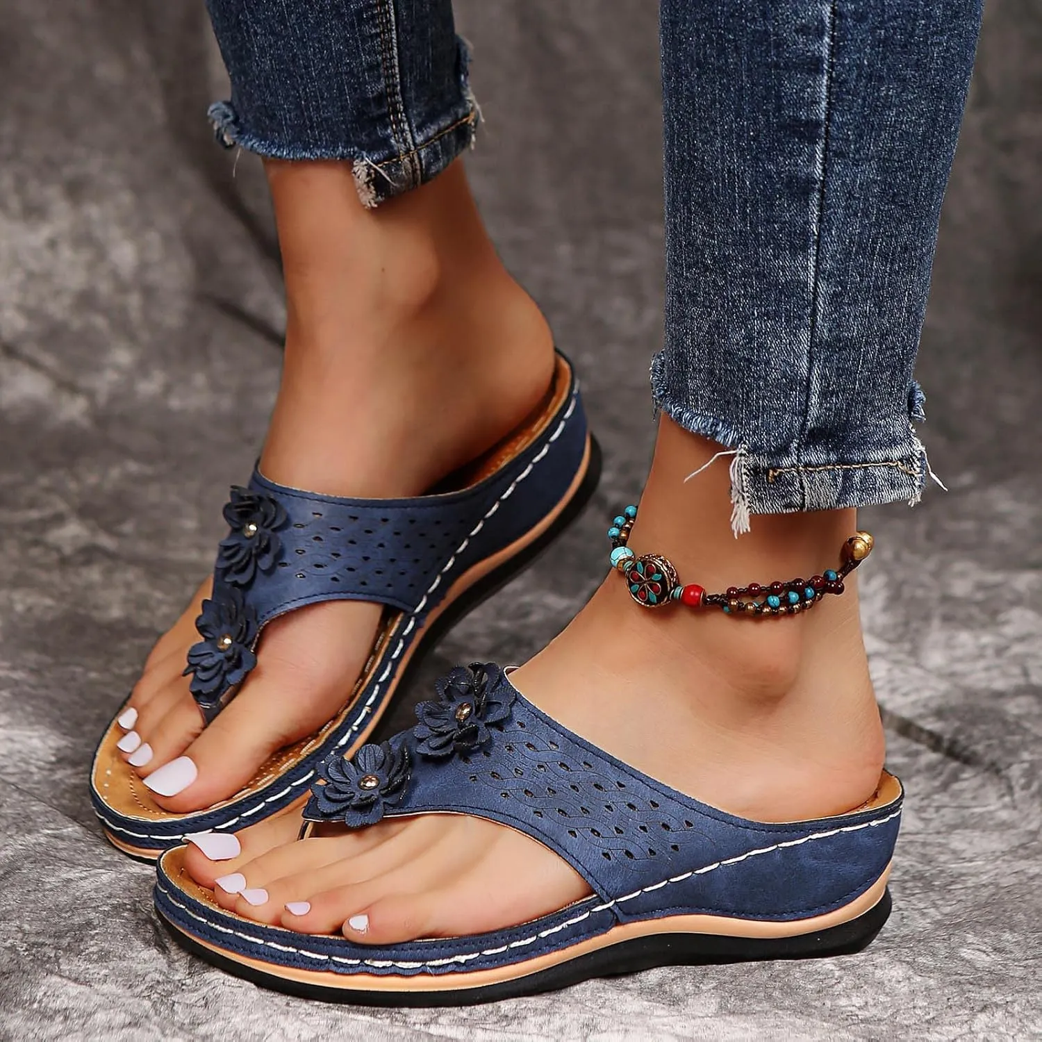 Cathalem Orthopedic Sandals for Women, Orthopedic Sandals with Arch Support for Women Comfortable Walking Sandals