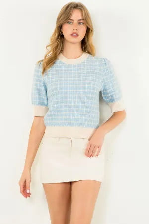 CHER PUFF SLEEVE KNIT TOP