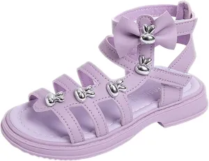 Children Shoes High Top Flat Sandals Roman Low Heel Dress Pump Ankle Strap Sandals Big Children Summer Sandals Girls Slides