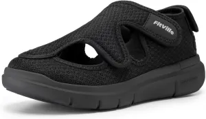 FitVille Diabetic Sandals for Women,Wide Width Diabetic Shoes with Arch Support,Fully Adjustable Straps Sandals for Women