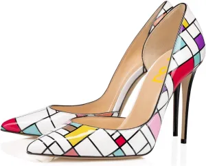 FSJ Women Formal Pointed Toe Dress Shoes D'Orsay High Heels Sexy Stiletto Formal Pumps Size 4-15 US