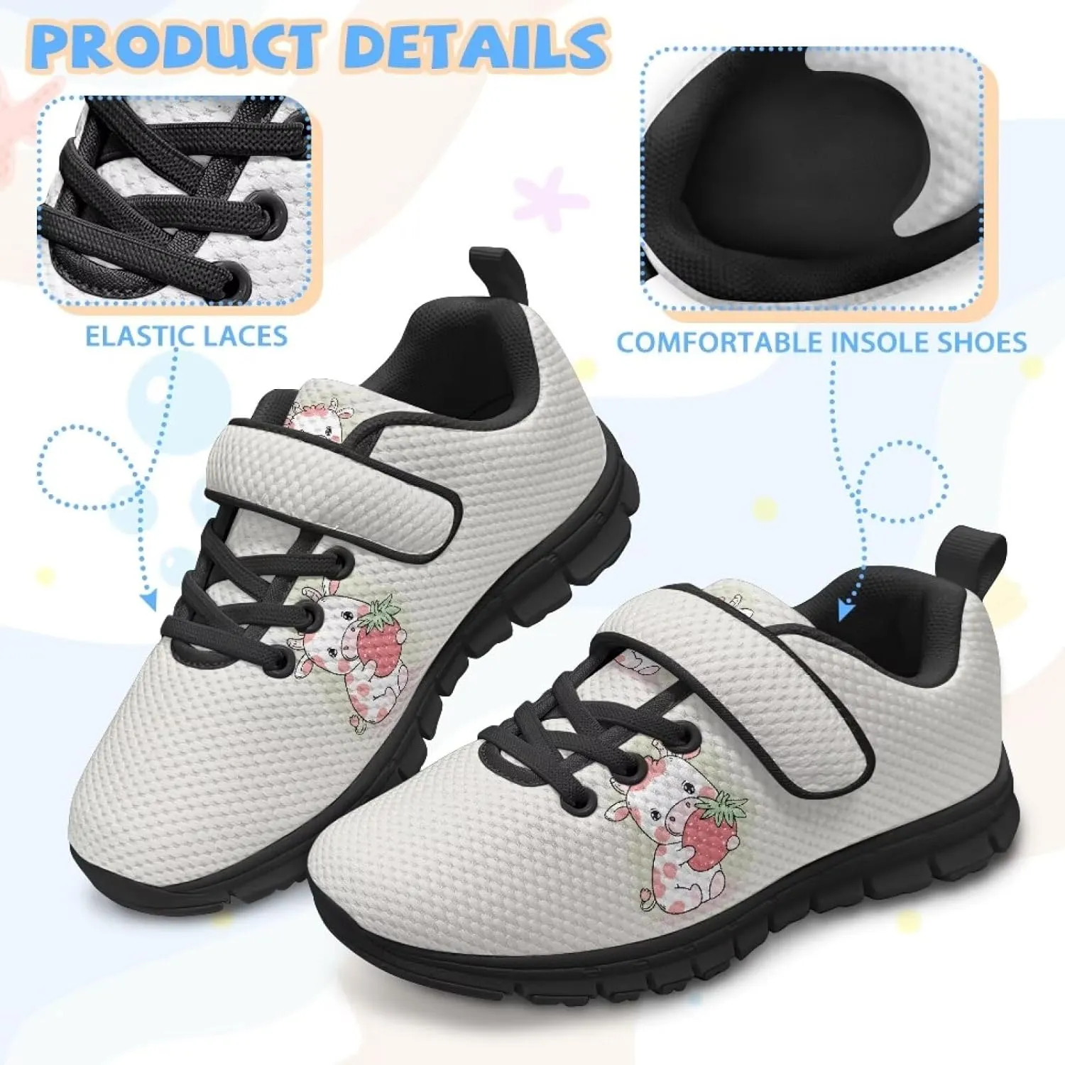 Girls Running Shoes Size 11-15 Slip on Design