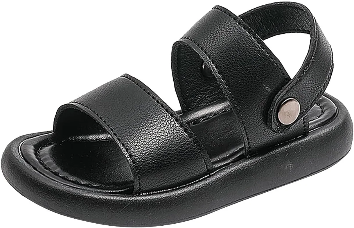 Girls Sandals Open Toe Anti Slip Soft Sole Beach Play Shoes Back Strap Sandals Flat for Toddler Summer Footwear