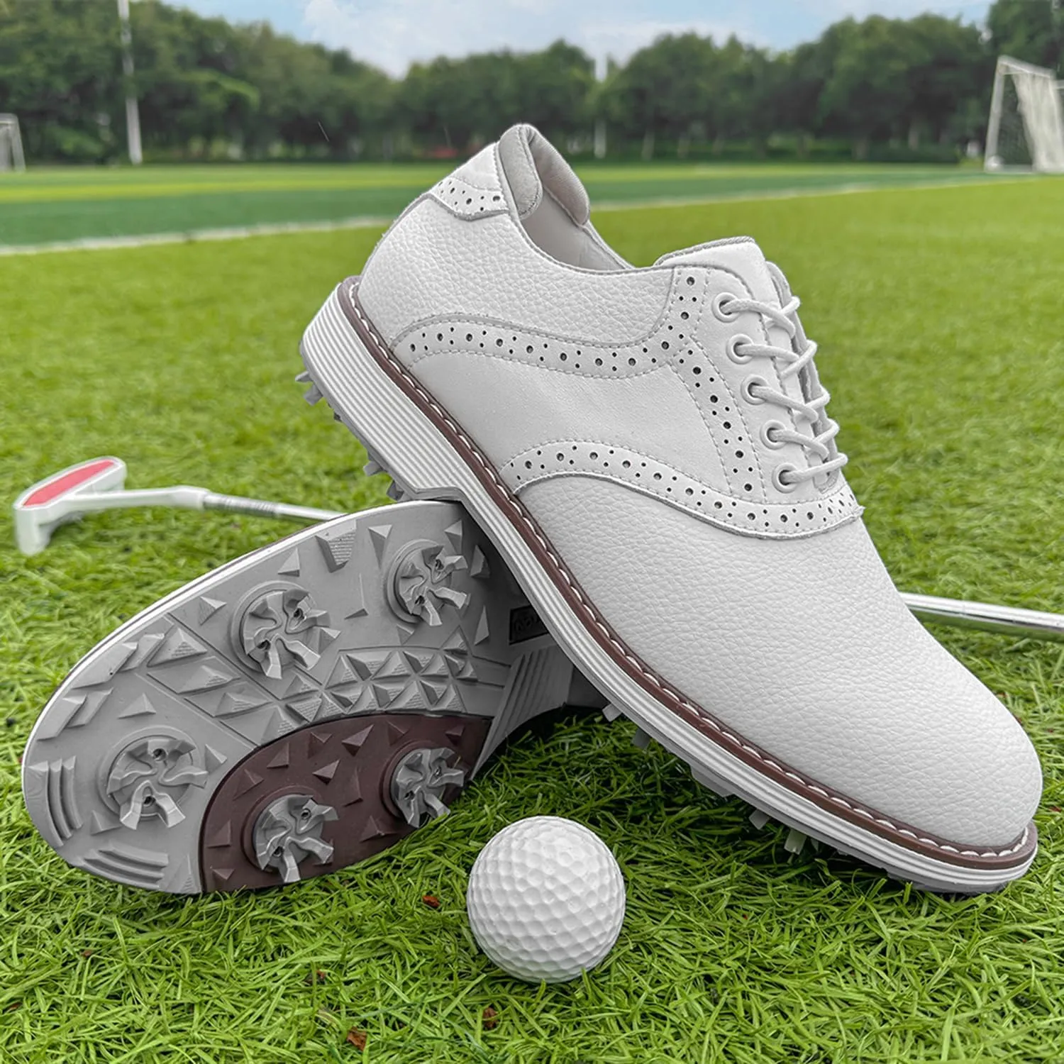 Golf Shoes Men Professional Spikes Golf Shoes Waterproof Walking Footwears for Golfers Outdoor Gym Sneakers