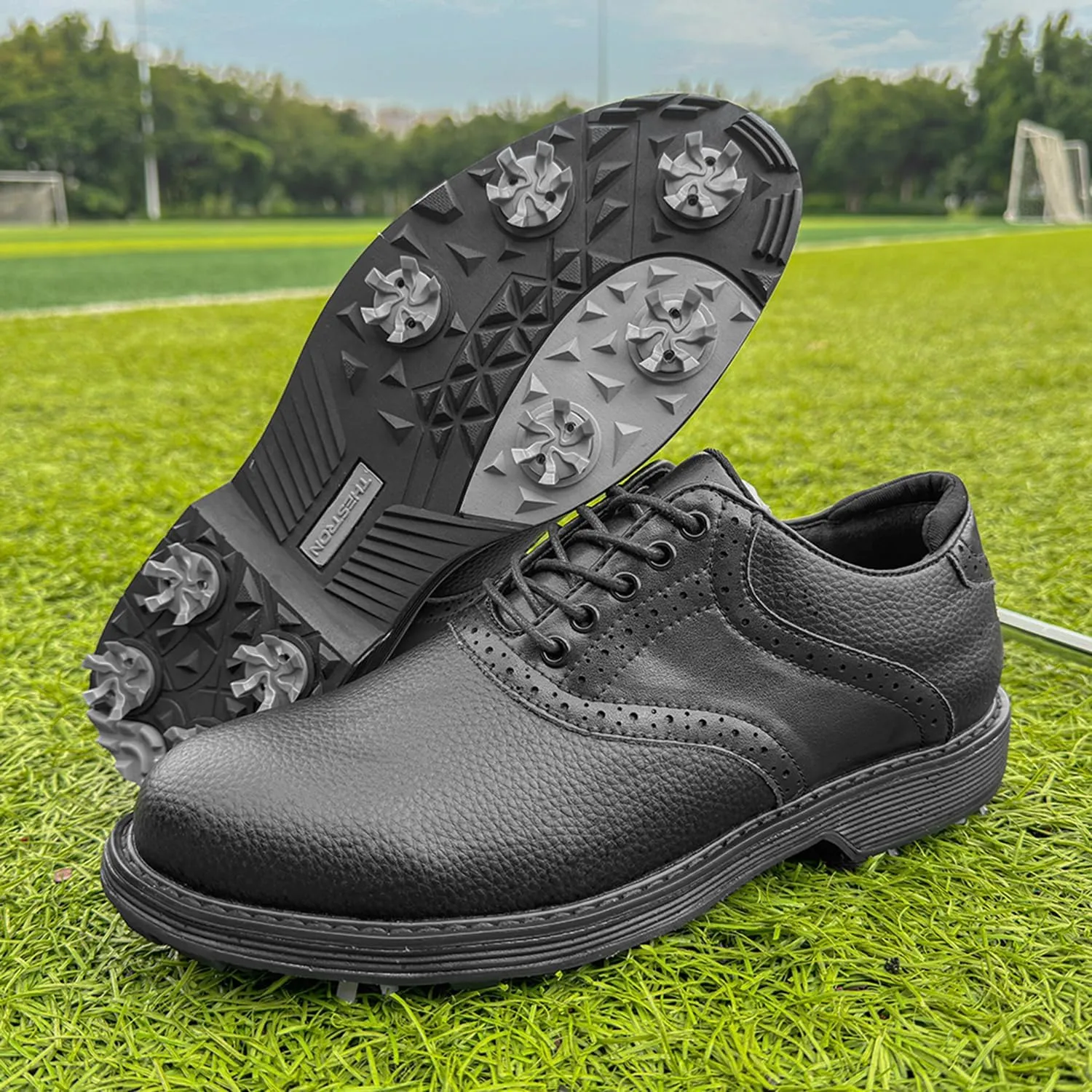 Golf Shoes Men Professional Spikes Golf Shoes Waterproof Walking Footwears for Golfers Outdoor Gym Sneakers
