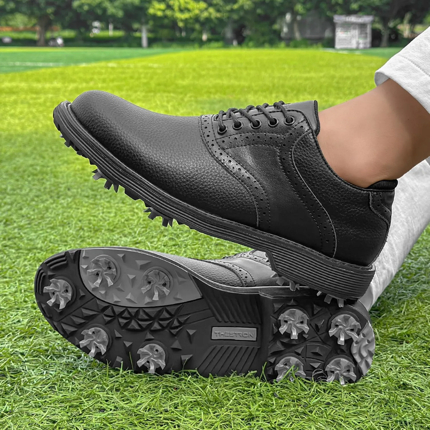 Golf Shoes Men Professional Spikes Golf Shoes Waterproof Walking Footwears for Golfers Outdoor Gym Sneakers