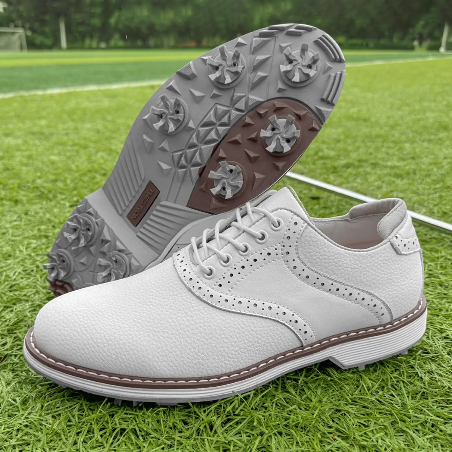 Golf Shoes Men Professional Spikes Golf Shoes Waterproof Walking Footwears for Golfers Outdoor Gym Sneakers