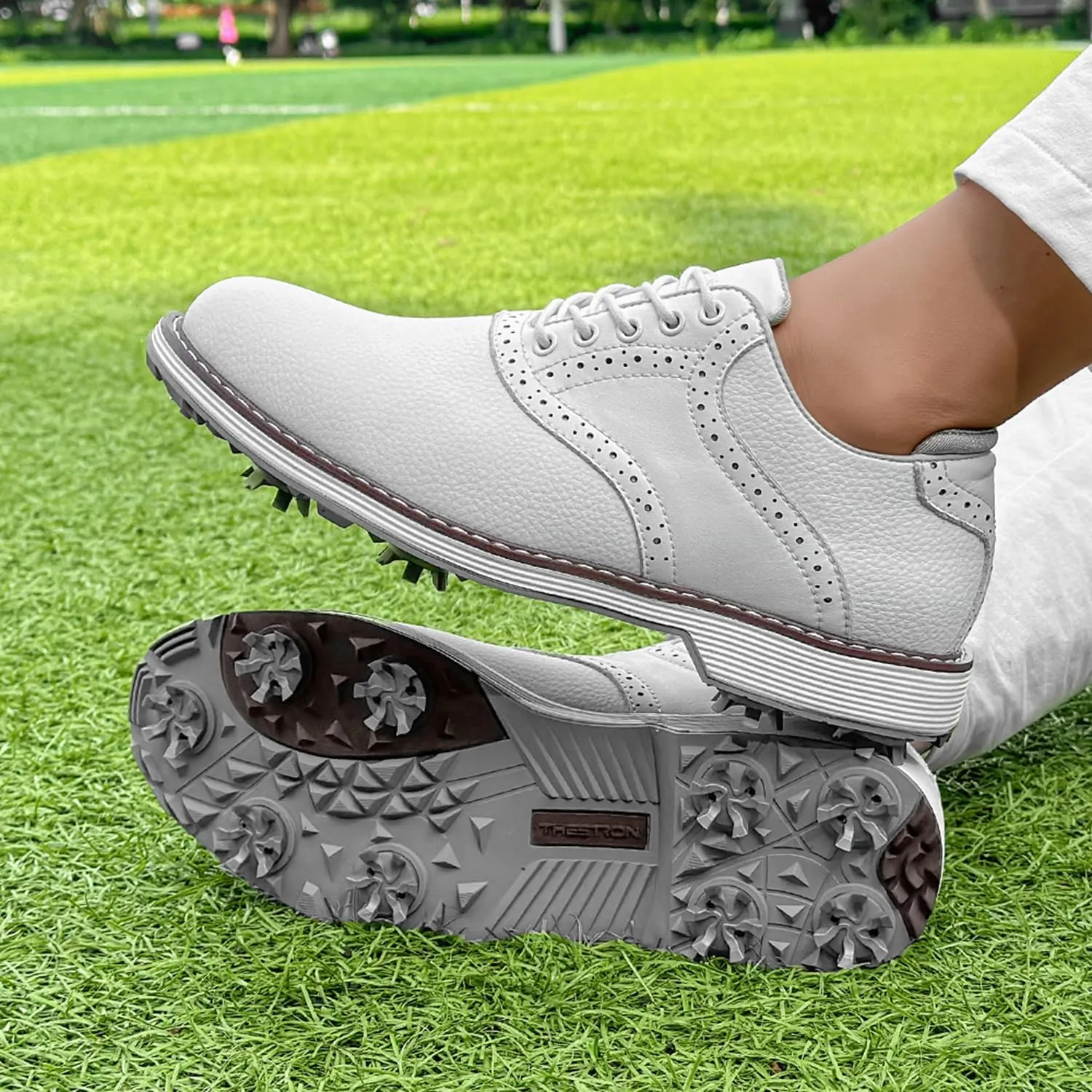 Golf Shoes Men Professional Spikes Golf Shoes Waterproof Walking Footwears for Golfers Outdoor Gym Sneakers