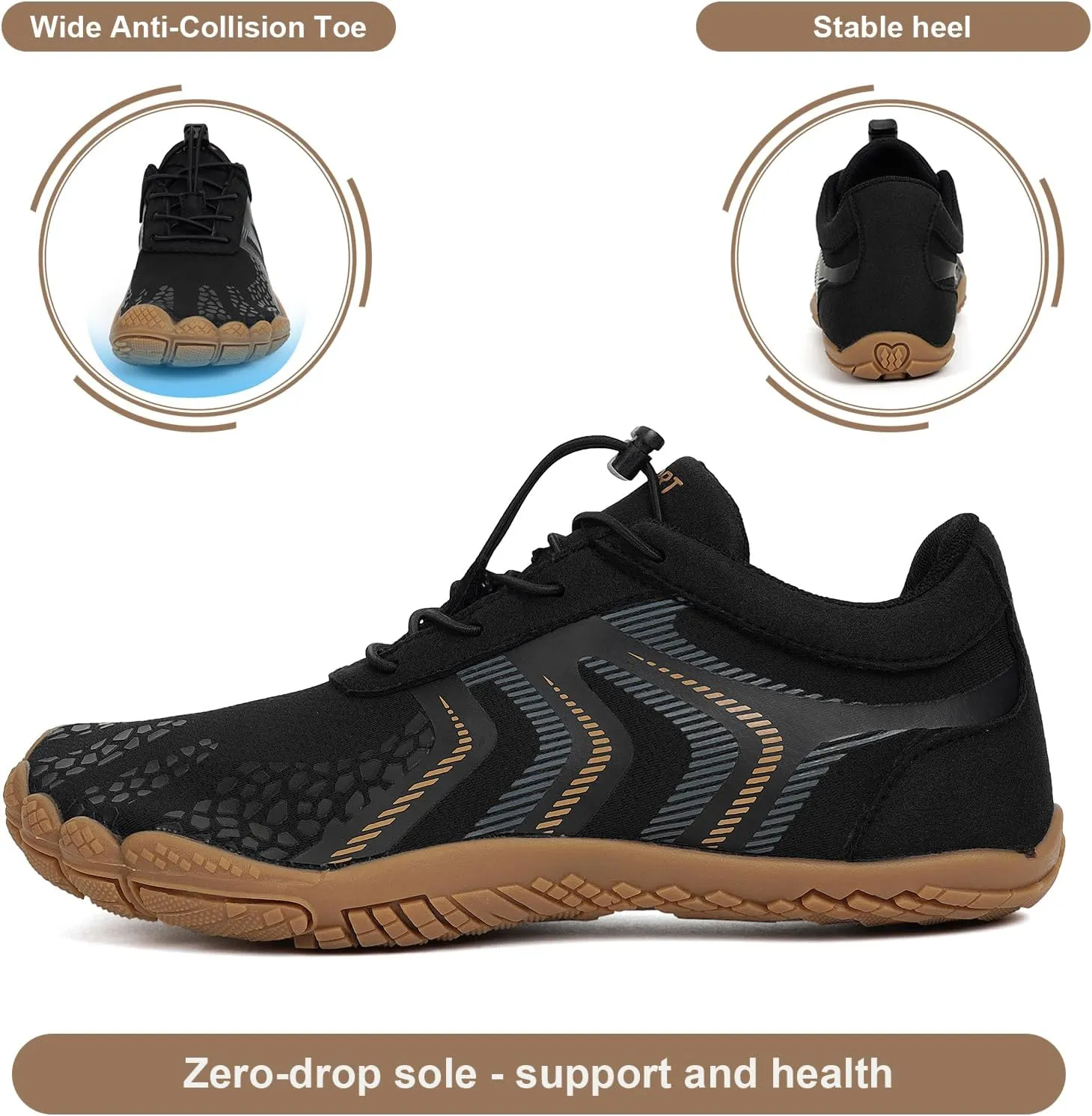 Hike Barefoot Water Shoes Womens Mens Footwear, Pro Hiking Boot Quick Dry Barefoot Beach Walking Women Men Travel Swim Shoes, Wide Toe Box Non-Slip Breathable Zero Drop Shoes