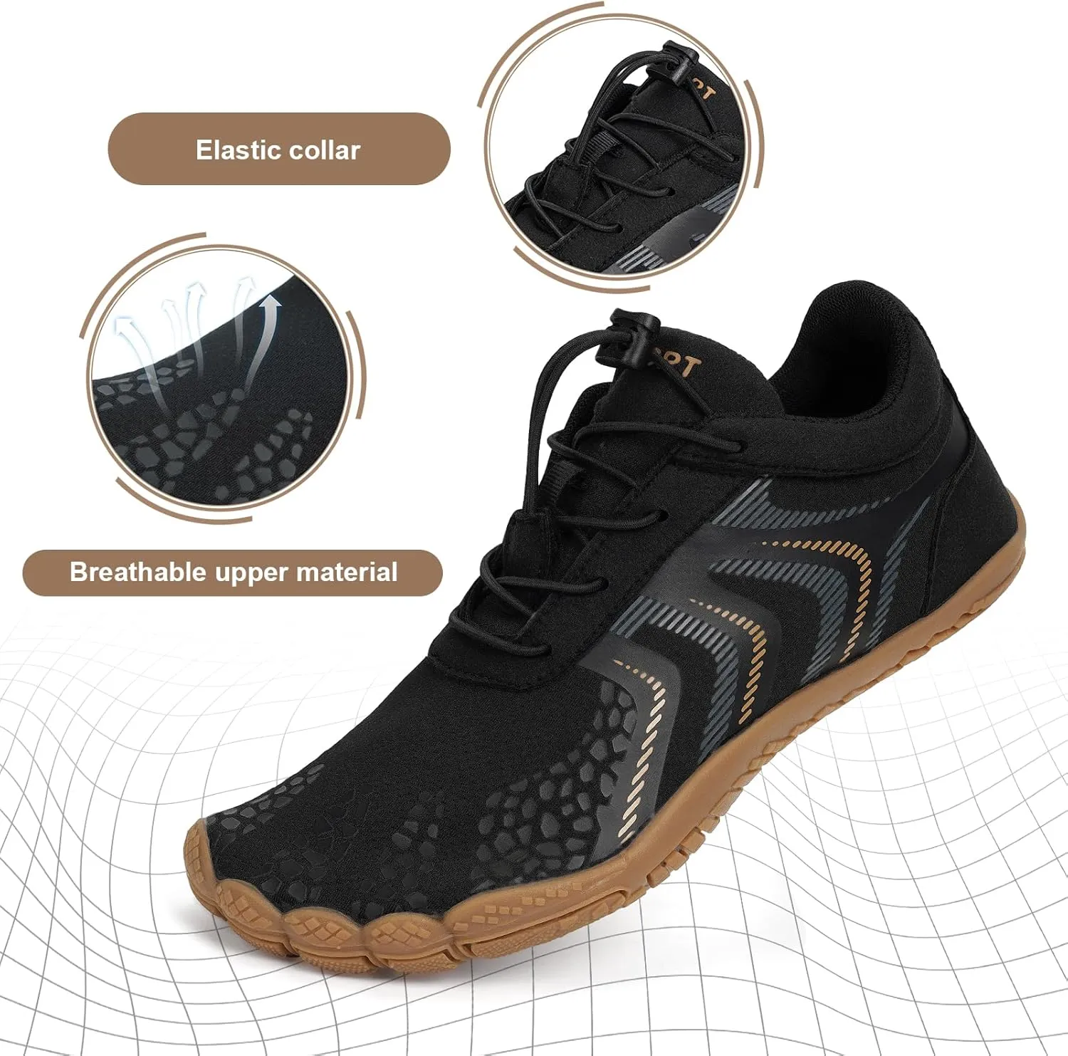 Hike Barefoot Water Shoes Womens Mens Footwear, Pro Hiking Boot Quick Dry Barefoot Beach Walking Women Men Travel Swim Shoes, Wide Toe Box Non-Slip Breathable Zero Drop Shoes