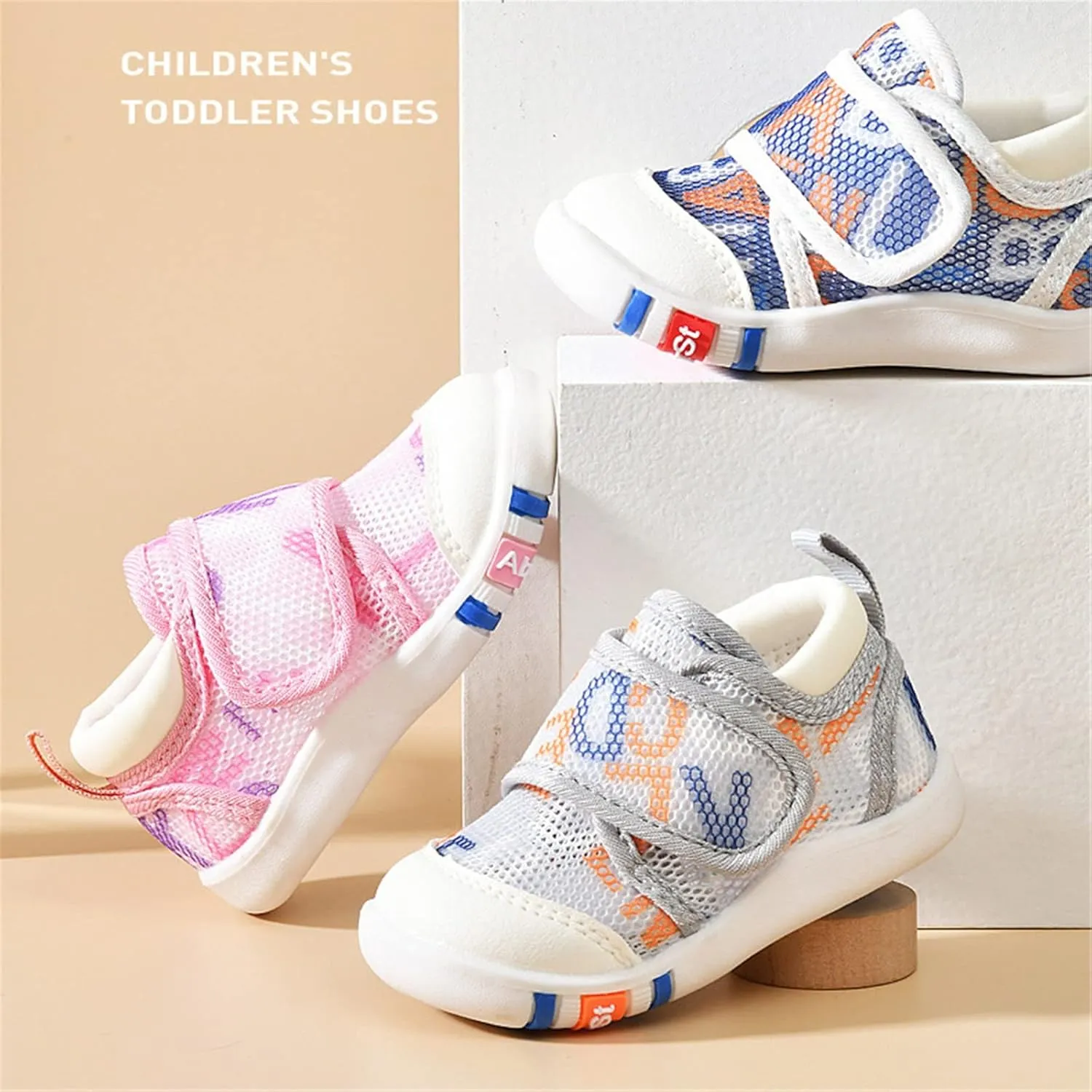 Infant Toddler Girls Boys Shoes Sandals Flat Bottom Non Slip Half Open Toe Slip Breathable Soft Shoes Sandals for Baby Boys 12-18 Months