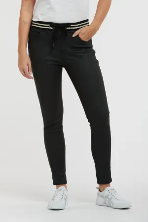 ITALIAN STAR Pleather Tommy Jean - Black