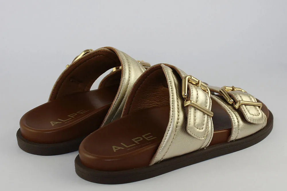 'Jene' Slip-on Sandals in Gold