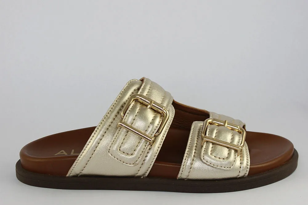 'Jene' Slip-on Sandals in Gold