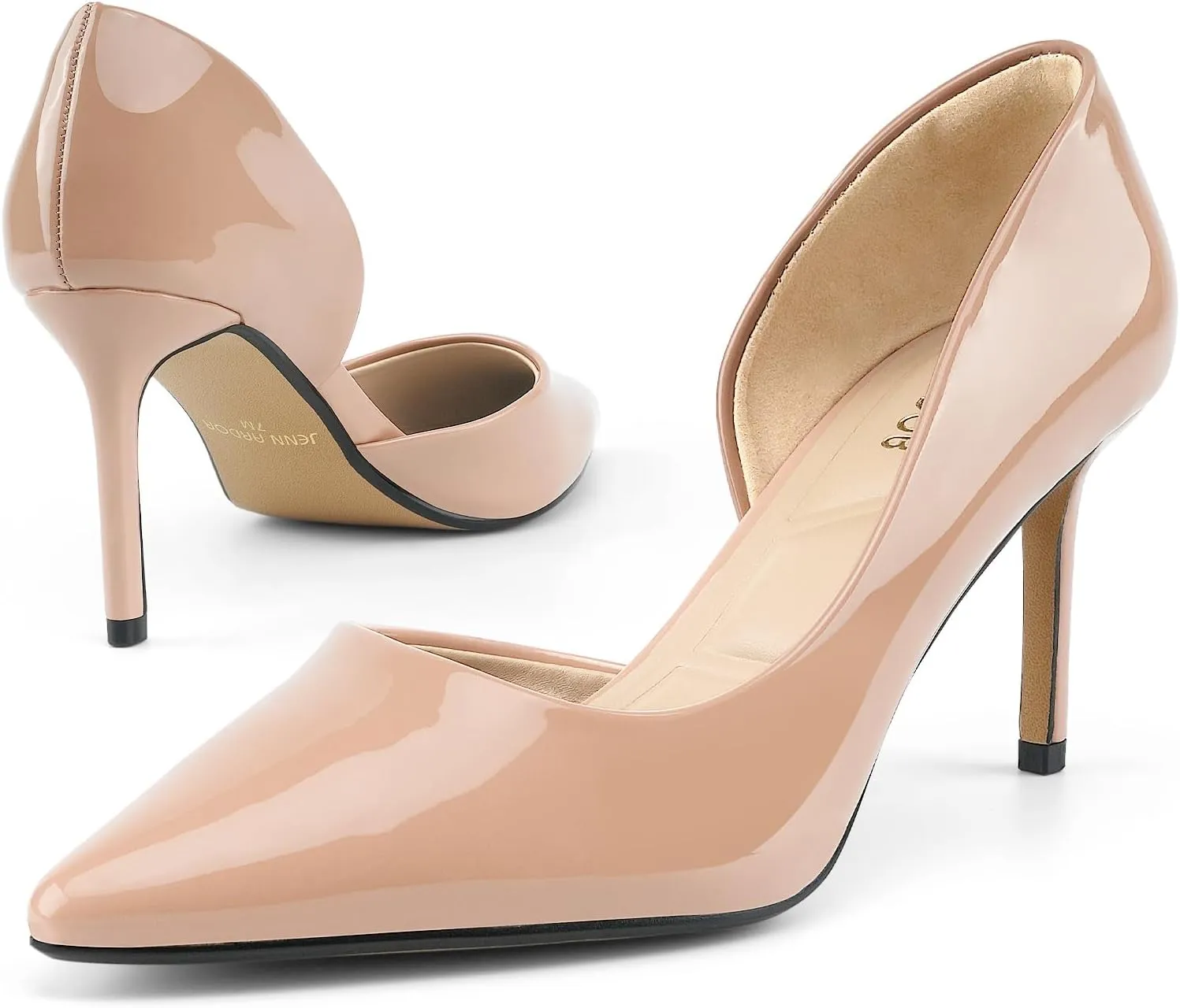 JENN ARDOR Women's Pumps High Heels Pointed Closed Toe Stiletto D'Orsay 3 in Comfortable Soft Wedding Bride Guest Party Dress Classic Elegant Pumps Casual Work Shoes