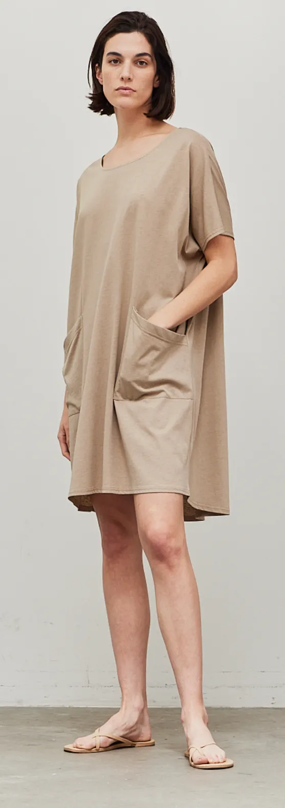 Jersey Tunic Dress with Pockets