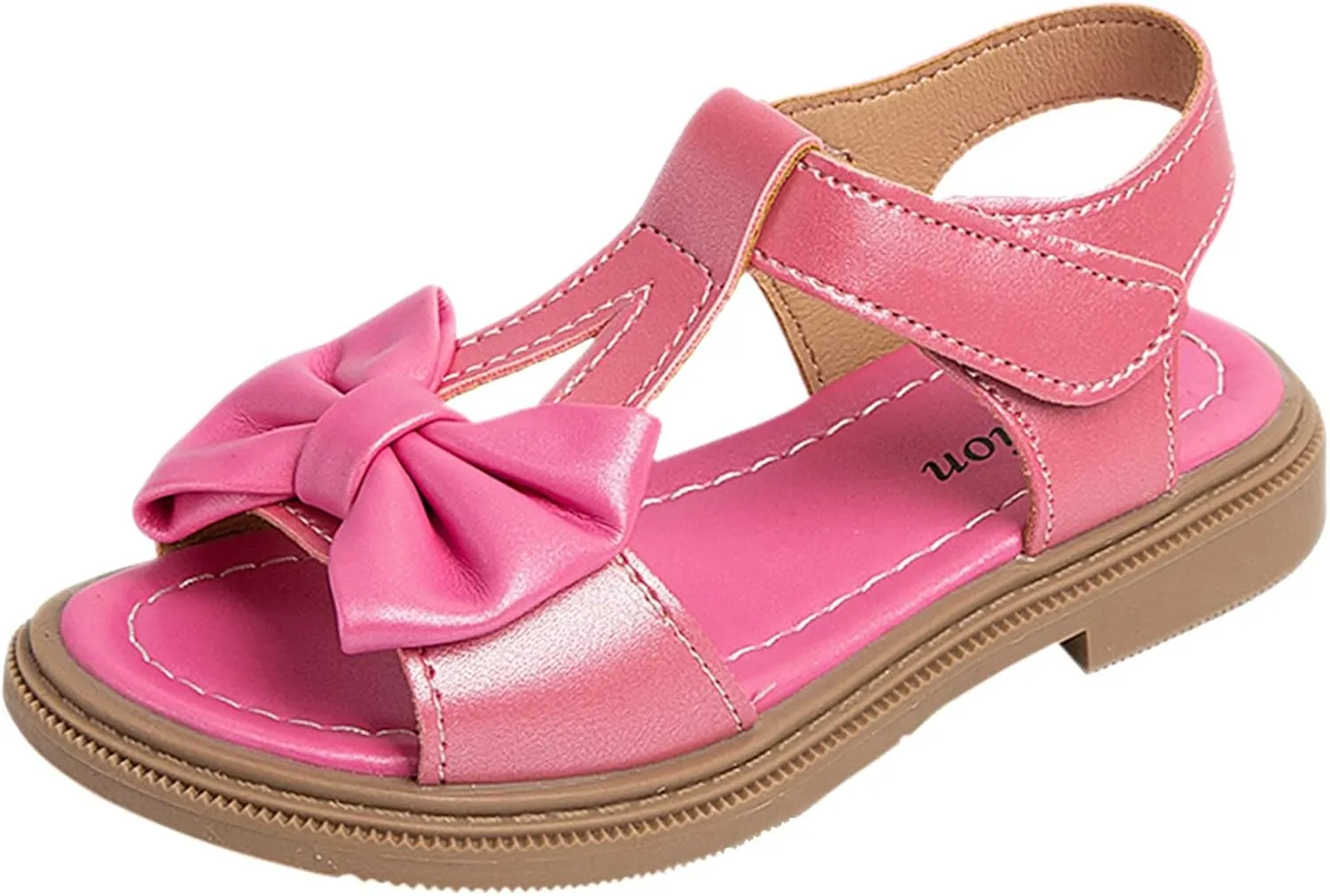 Kids Girls Summer Low Heel Sandals Open Toe Ankle Strap Dress Shoes Wedding Party For Toddler Kids Bowknot Princess Baby Sandals