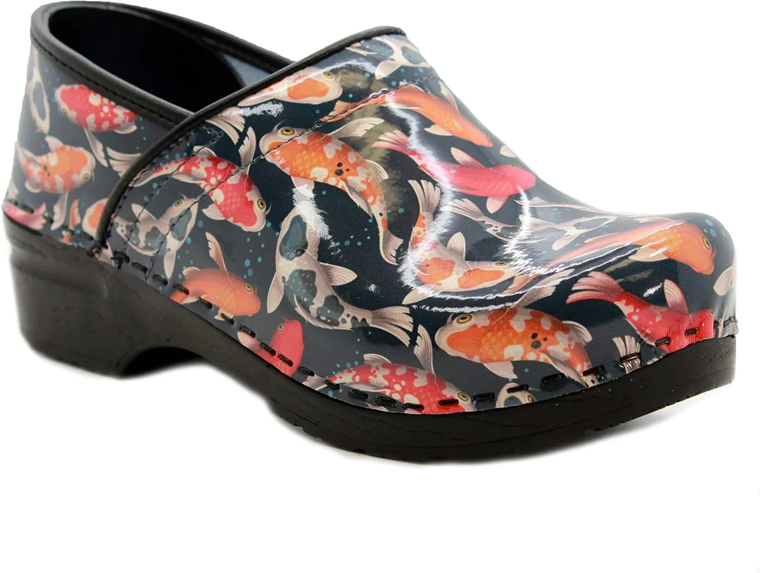 KLGN Women's Professional Plus Patent Leather Clogs