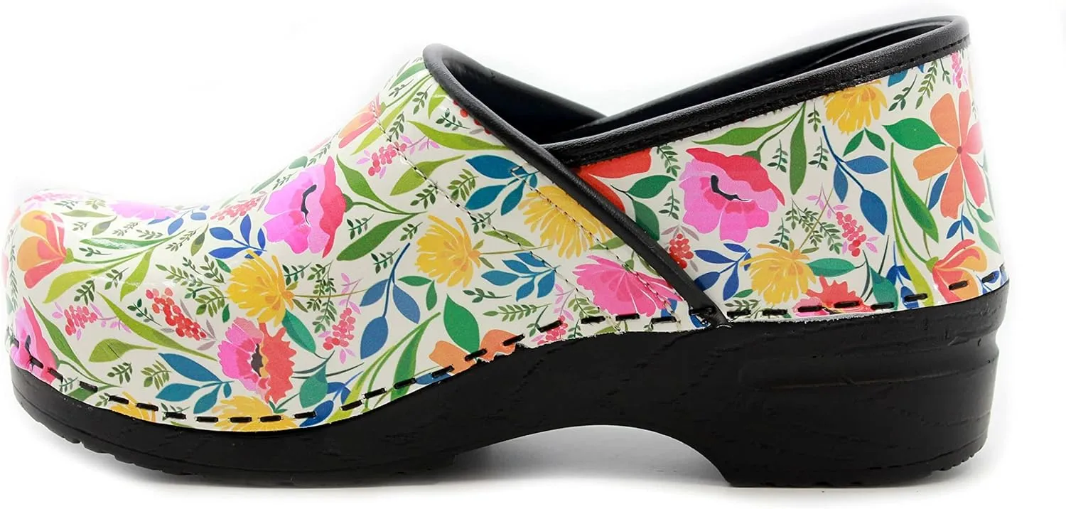 KLGN Women's Professional Plus Patent Leather Clogs