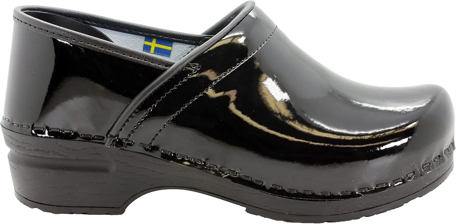 KLGN Women's Professional Plus Patent Leather Clogs