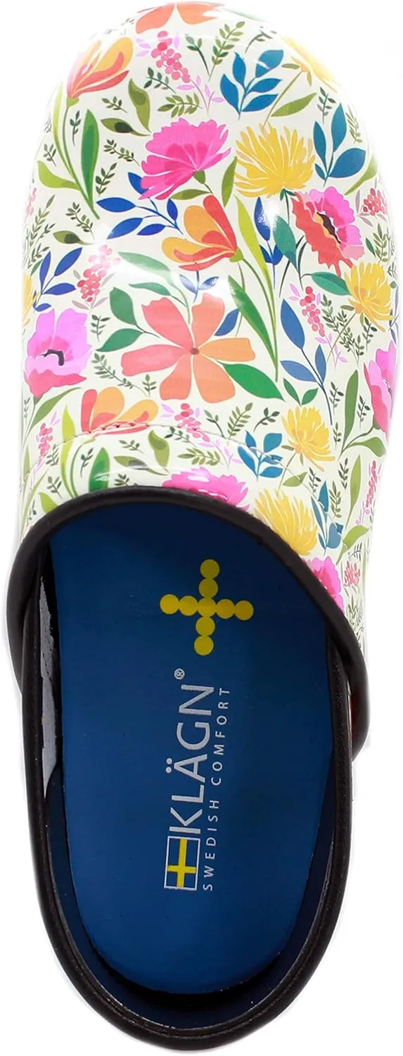KLGN Women's Professional Plus Patent Leather Clogs