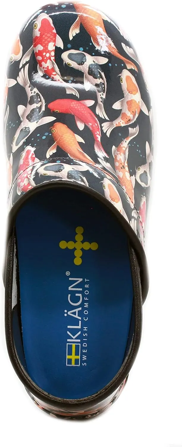 KLGN Women's Professional Plus Patent Leather Clogs