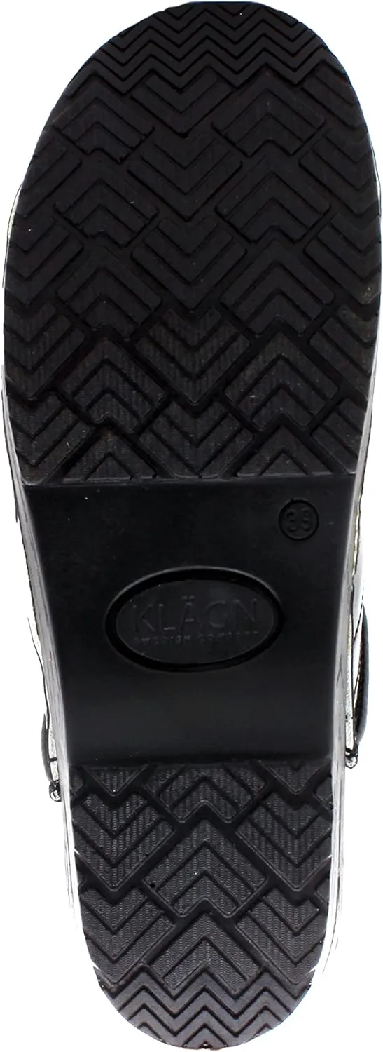KLGN Women's Professional Plus Patent Leather Clogs