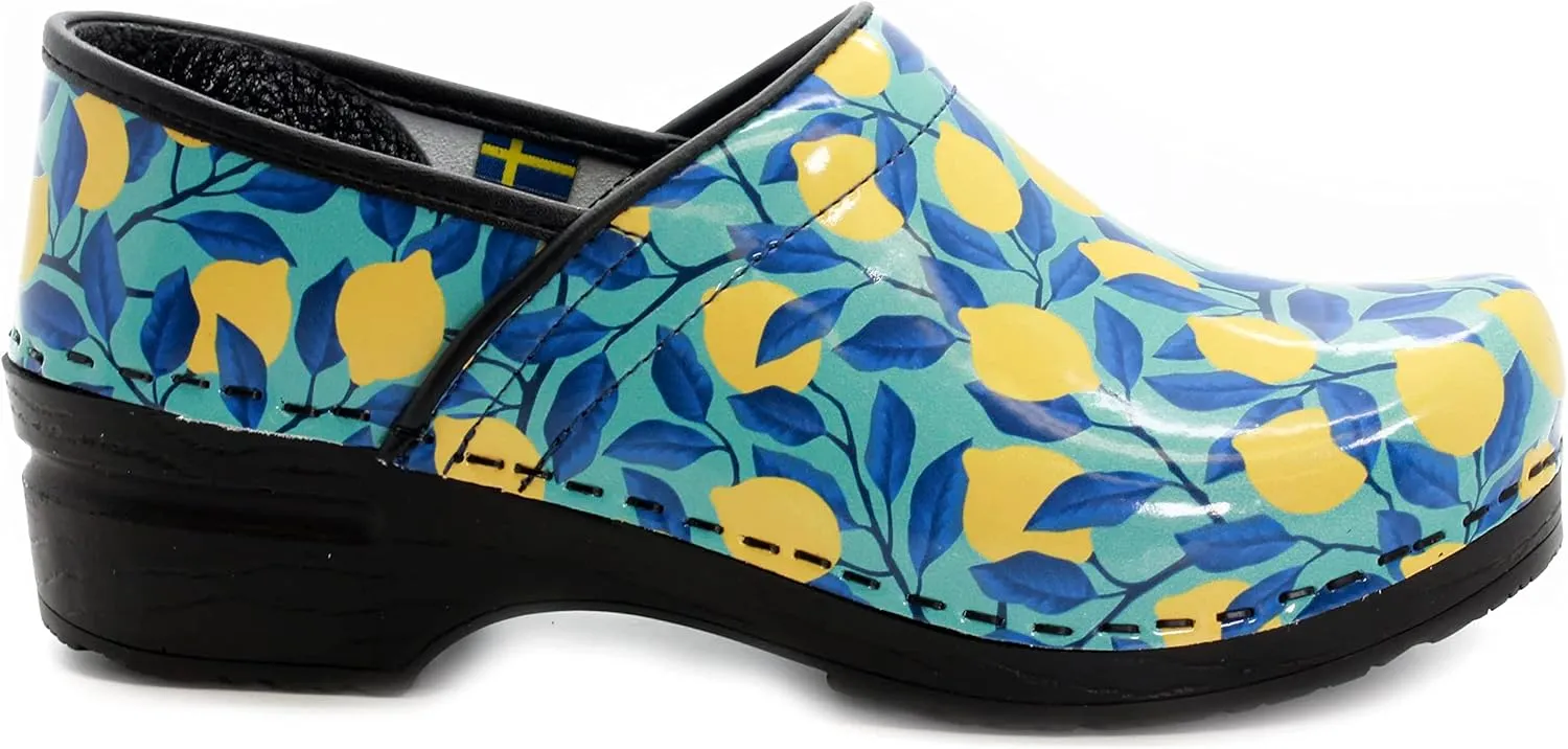 KLGN Women's Professional Printed Leather Clogs