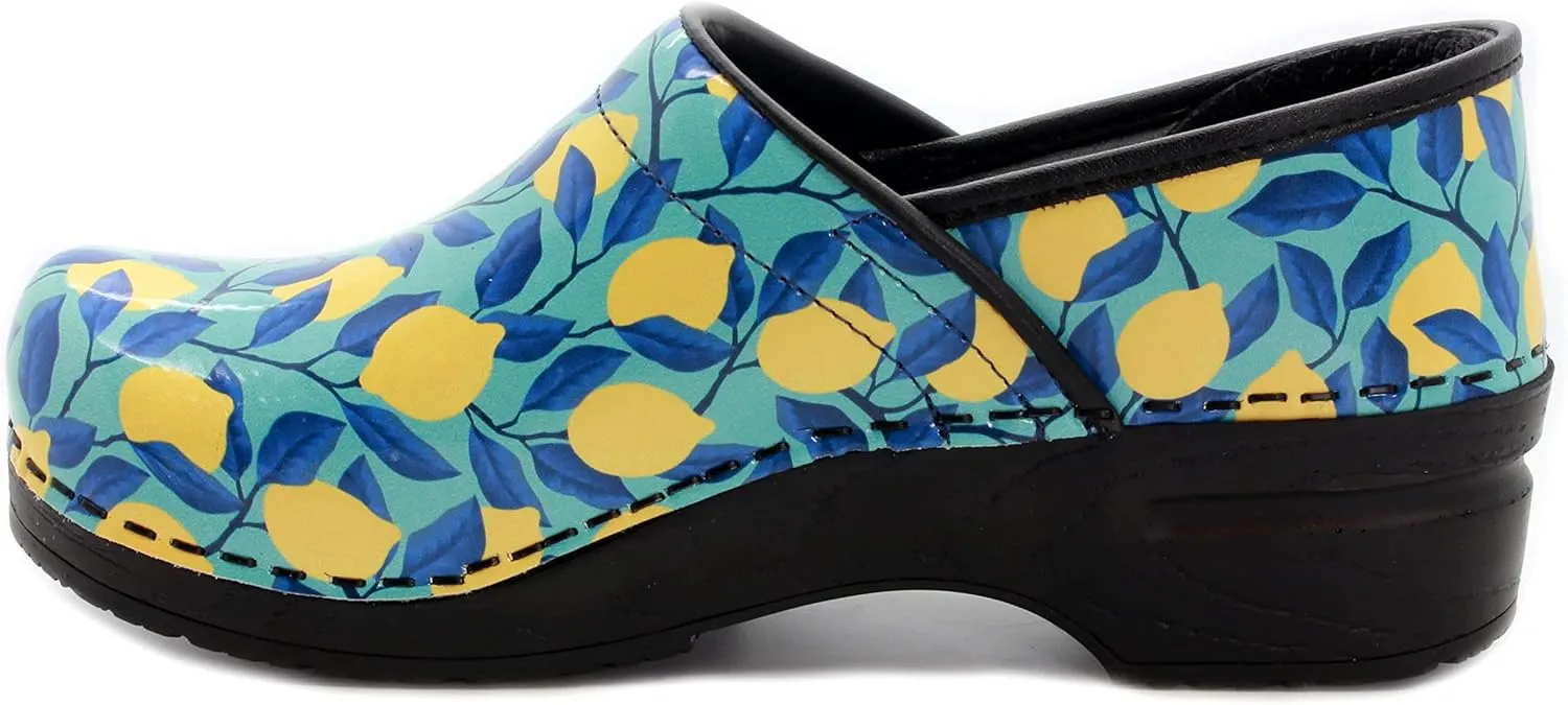 KLGN Women's Professional Printed Leather Clogs