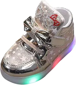 Lace-Up Lights Up Sneaker for Baby Infant Newborn Toddler Boys Girls First Walking Non Slip Cozy Flat Sport Shoes