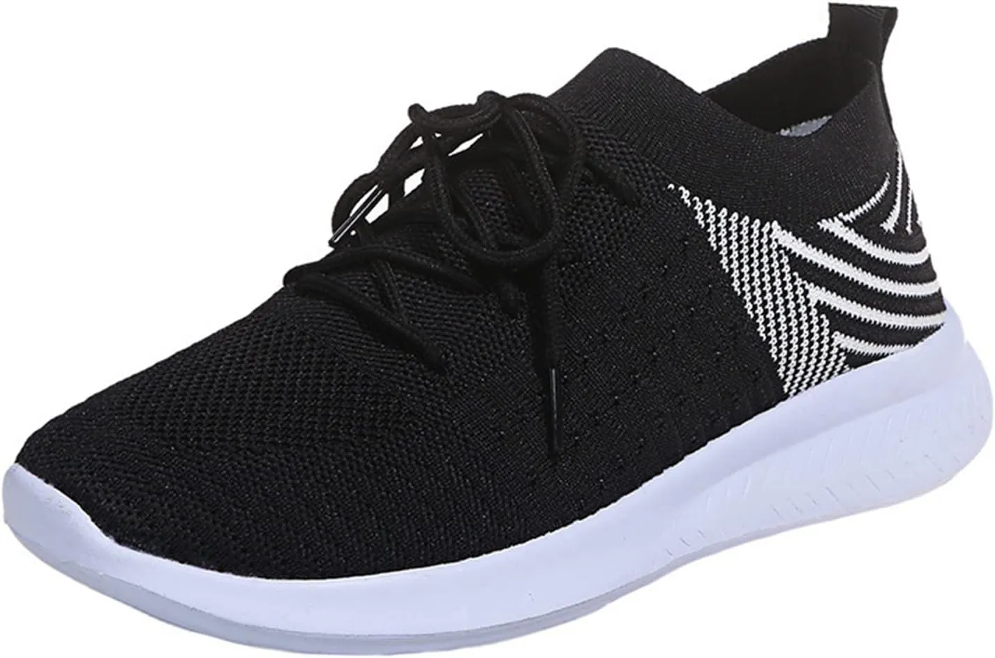 Lausiuoe Sneakers For Women Walking Shoes Comfortable Sock Sneakers Mesh Slip On Air Cushion Platform Loafers