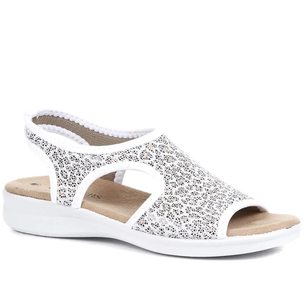 Leopard Print Pull-On Sandals - POLY33003 / 319 732
