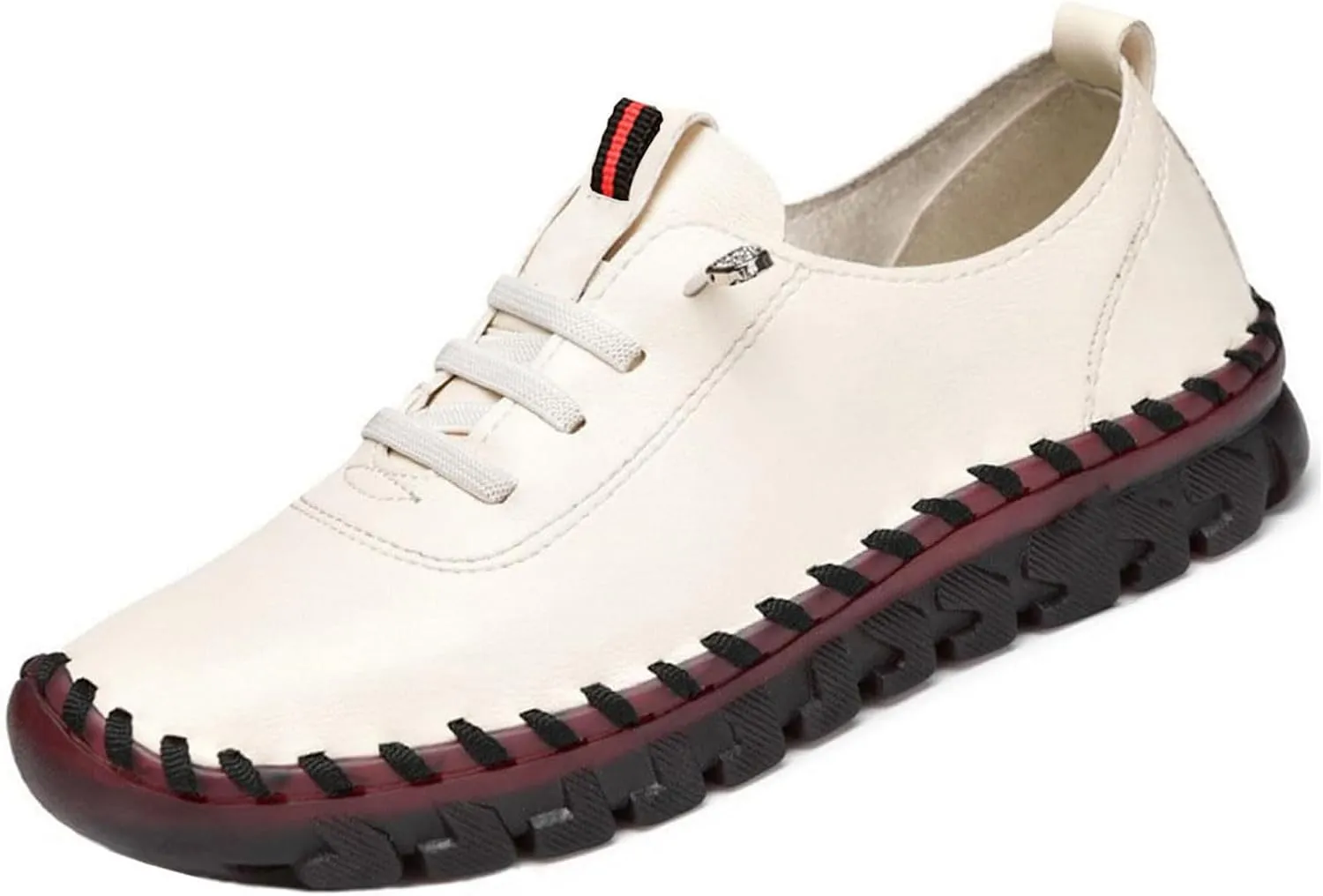 Loafers for Women Comfort Walking Shoes Comfort Walking Boat Shoe Lightweight Penny Loafers Slip on Work Flats Comfortable Loafer Casual Round Toe Moccasins Wild Driving Flat 2025 White