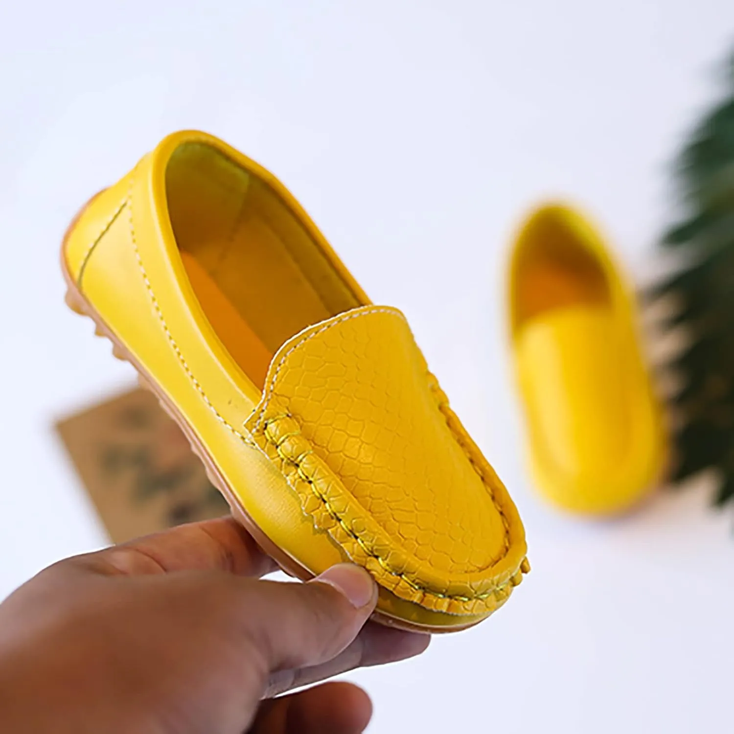 Loafers Leather Soft Sole Non Slip Sneaker for Childrens Boys Girls Kids Outdoor Indoor Sport Shoes Toddler Cozy Casual